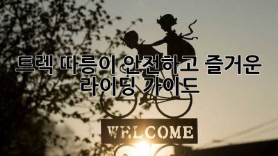 트렉 따릉이: 안전하고 즐거운 라이딩 가이드